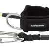 Cressi-Lanyard-2.0 Nahaufnahme Karabiner und Handverschluss