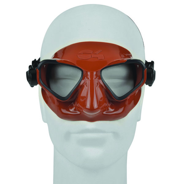 C4-Falcon-Apnoe-Maske Rot mit Taucher