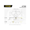 Cressi-Metis-Action-Maße-der-Apnoe-Maske-GoPro
