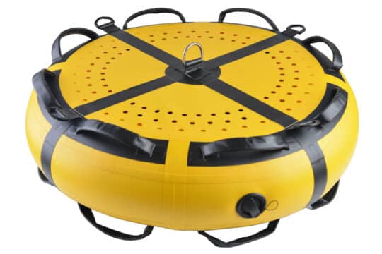 2befree Freediving Boje Gelb Unterseite mit verschiedenen D Ringen