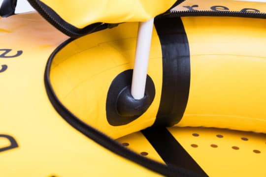 2befree Freediving Boje Gelb offener Deckel befestigung der Taucherflagge