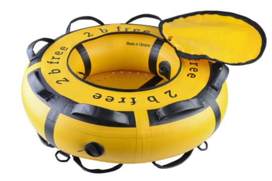 2befree Freediving Boje Gelb offener Deckel