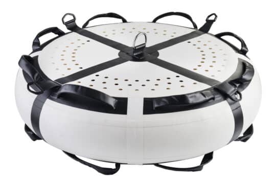 2befree Freediving Boje weiß Unterseite mit verschiedenen D Ringen