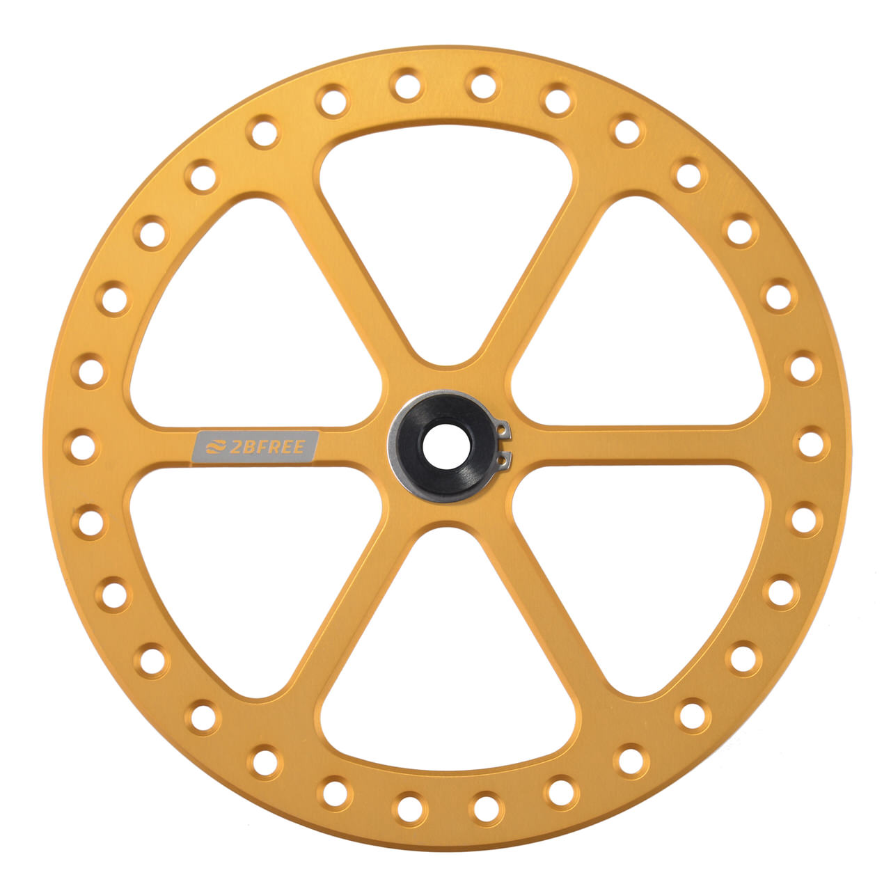 2bfree Grundplatte Aluminium Gold Orange von Oben