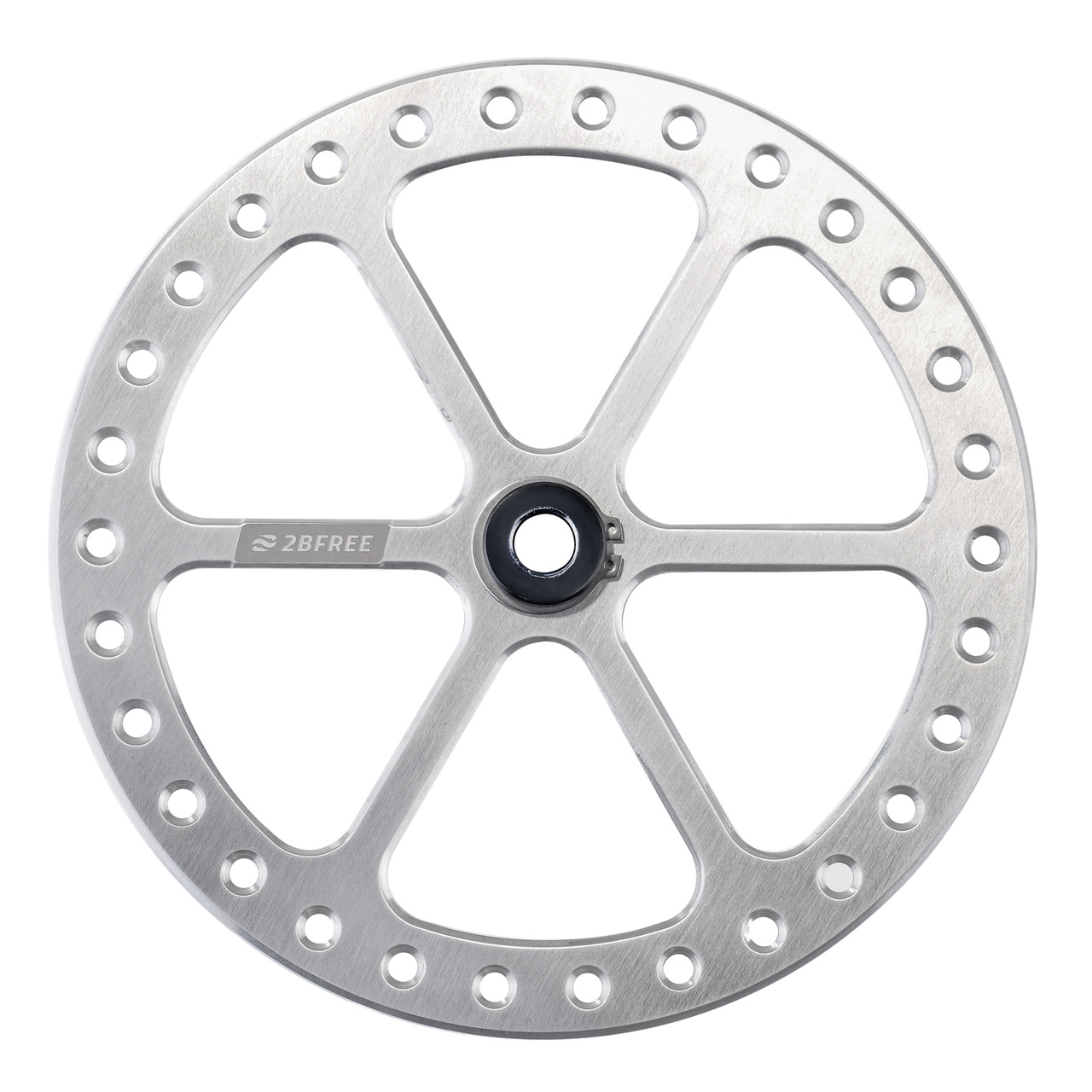 2bfree Grundplatte Aluminium Silber von Oben