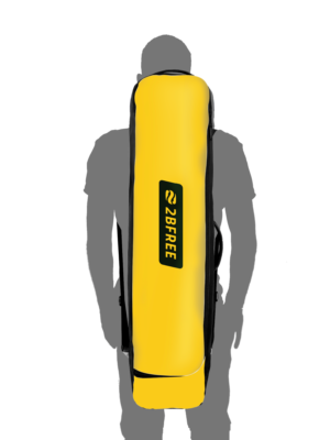 2bfree Long Fins Freediving Bag Gelb Flossentasche zum Tragen auf dem Rücken