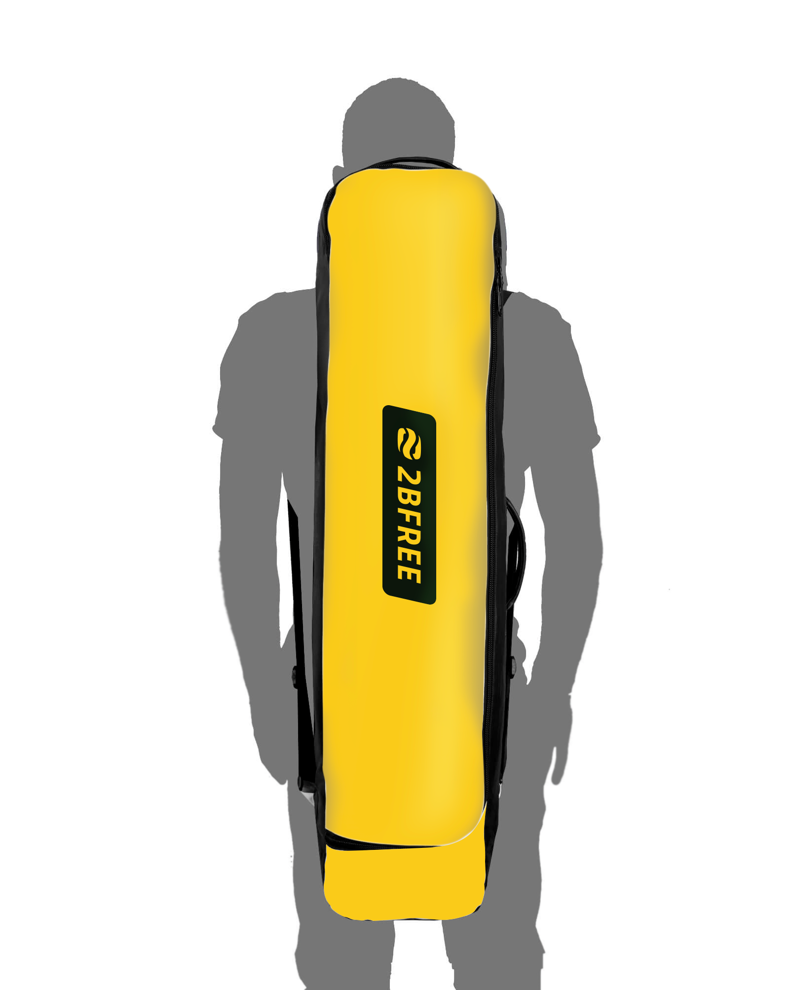 2bfree Long Fins Freediving Bag Gelb Flossentasche zum Tragen auf dem Rücken