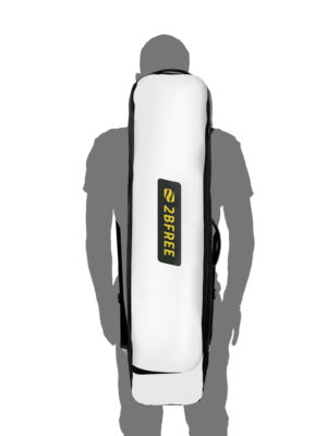 2bfree Long Fins Freediving Bag Weiß Flossentasche zum Tragen auf dem Rücken
